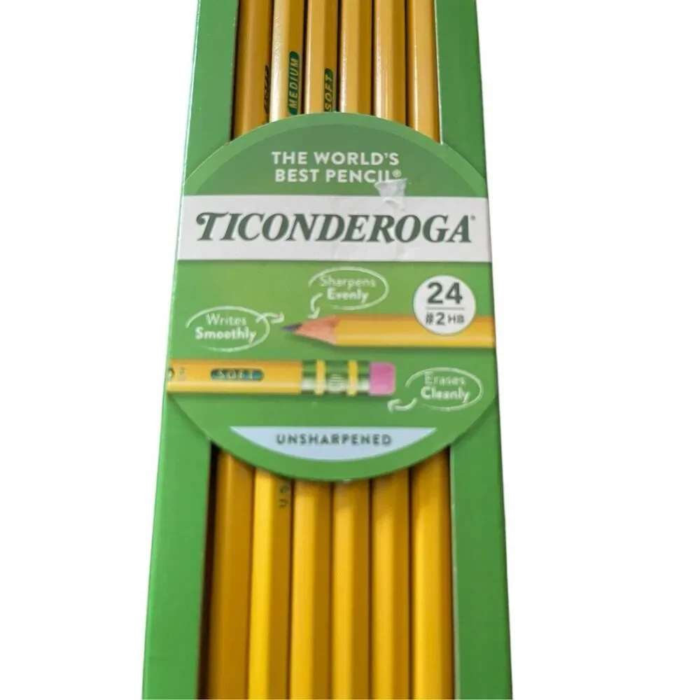New Ticonderoga Kids Yellow Wood-Cased Pencils 24 Count